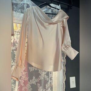 Jonathan Simkhai Off The Shoulder Blouse Shirt Size XL Worn Once Oversized Style
